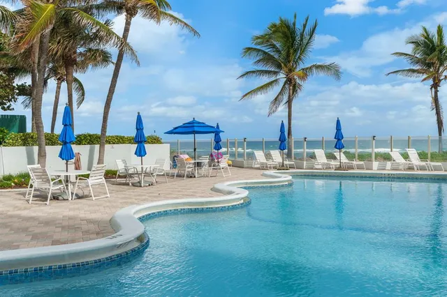 a view of ocean view with outdoor seating