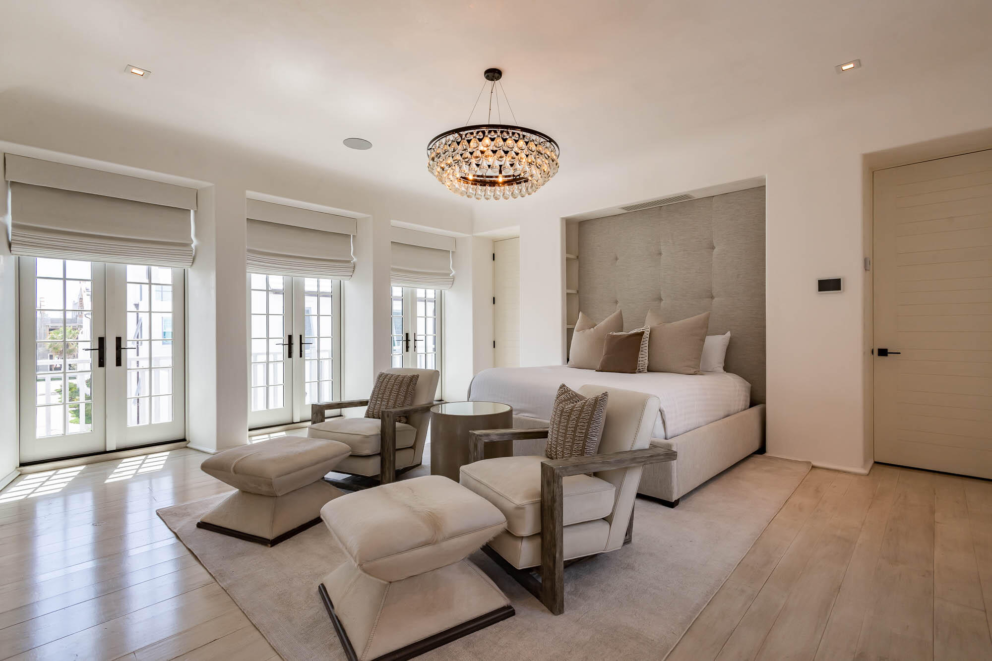 41 Kings Castle Ct Inlet Beach Inlet Beach, FL 32461 - Photo 13 of 28 a bedroom with a bed and wooden floor