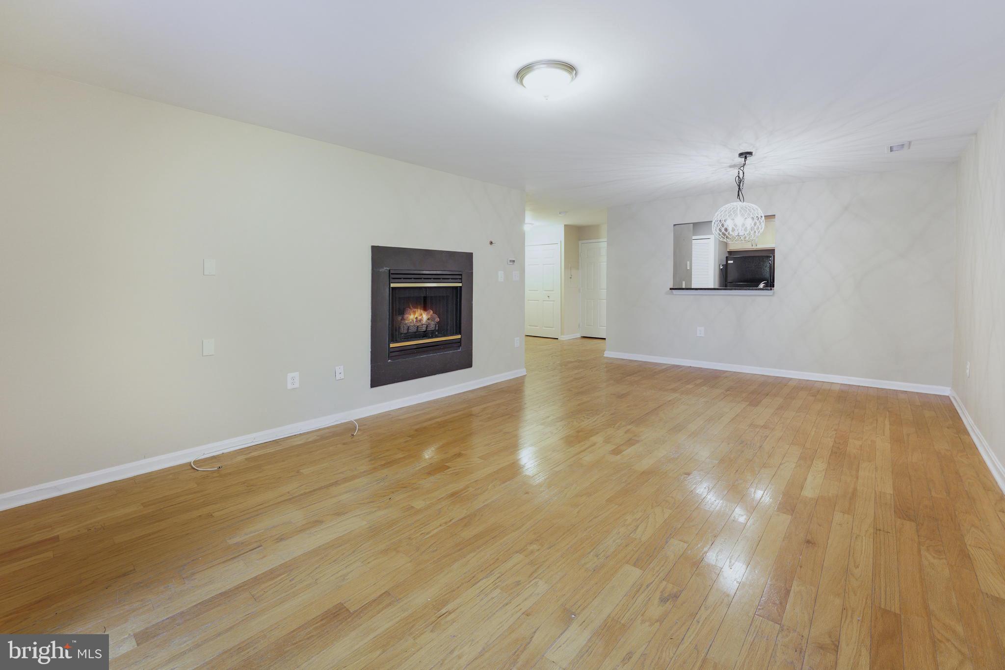 20578 Snowshoe Square, Unit 101 Ashburn, VA 20147 - Photo 6 of 13 with wood floors and a fireplace