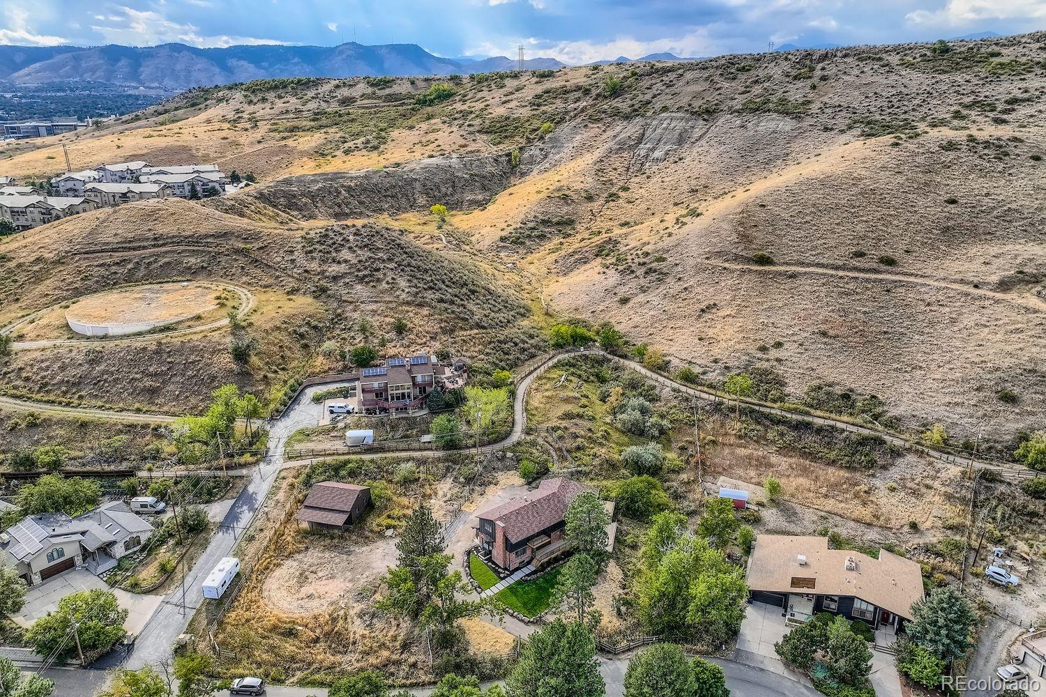 2127 Elderberry Road Golden, CO 80401 - Photo 40 of 43 an aerial view of residential houses with outdoor space