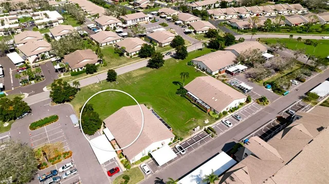 an aerial view of multiple house