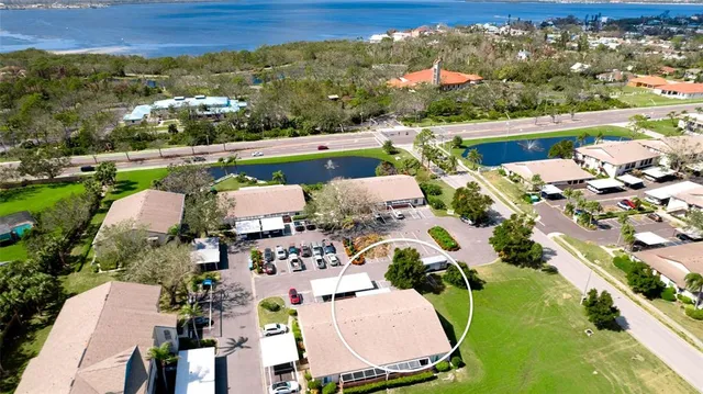 an aerial view of a city