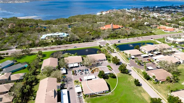a view of lake with city