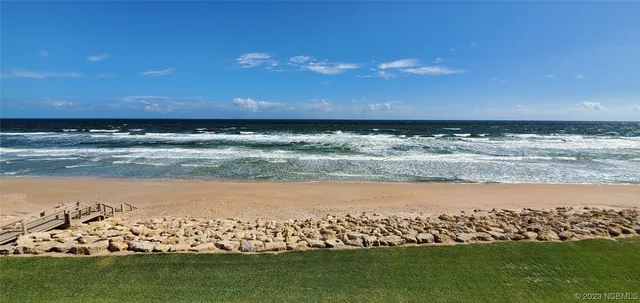 a view of an ocean and beach