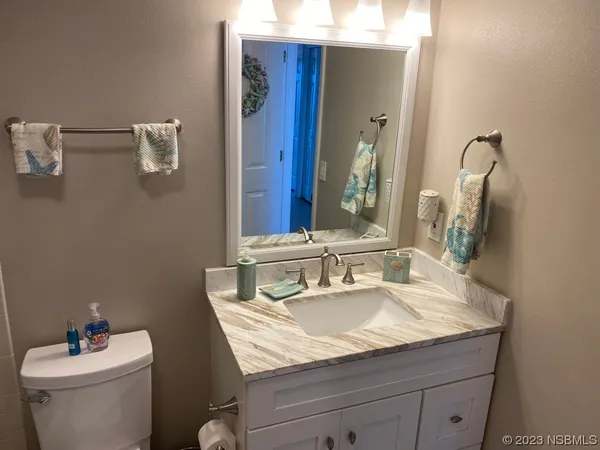 a view of a large mirror