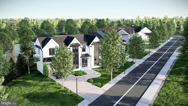 a view of house with yard and green space