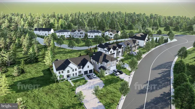 an aerial view of multiple house