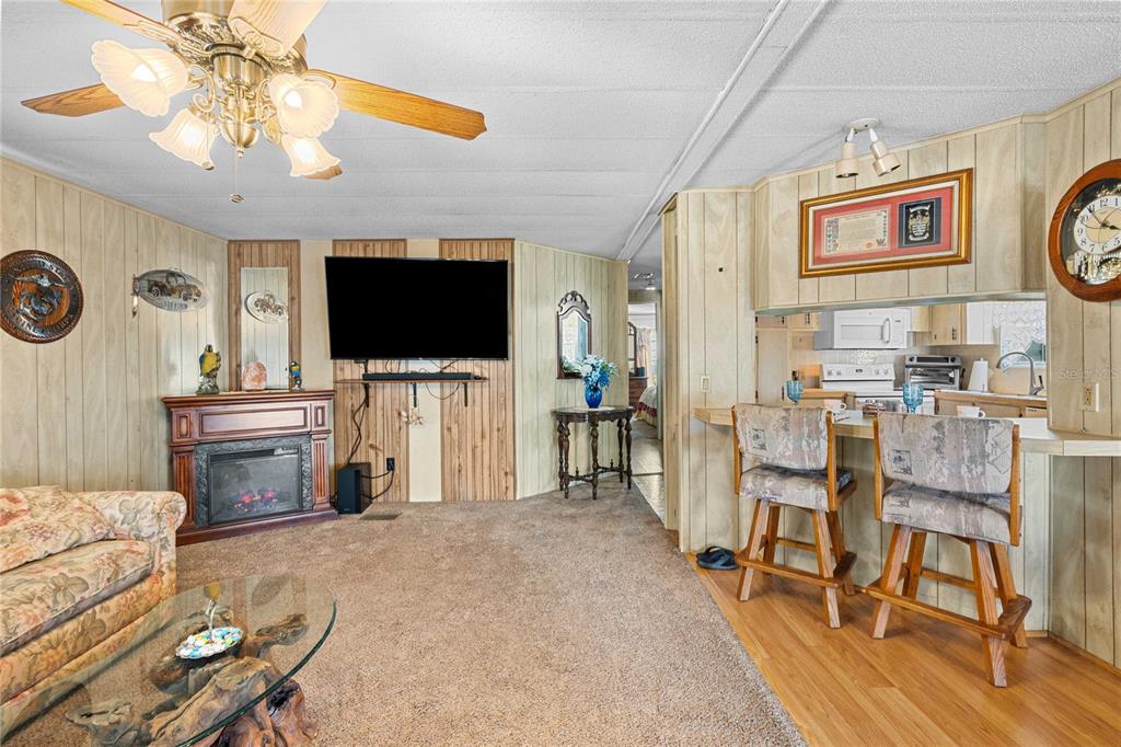 7135 El Dewitt Street Zephyrhills, FL 33541 - Photo 13 of 46 a living room with furniture and a flat screen tv