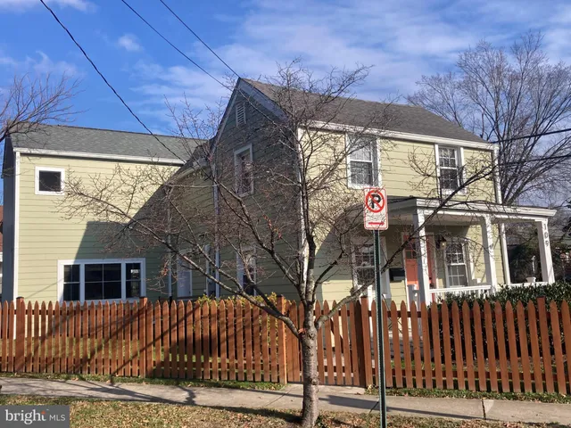 a view of a house with a large window
