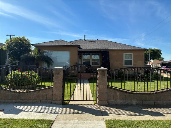 a front view of a house