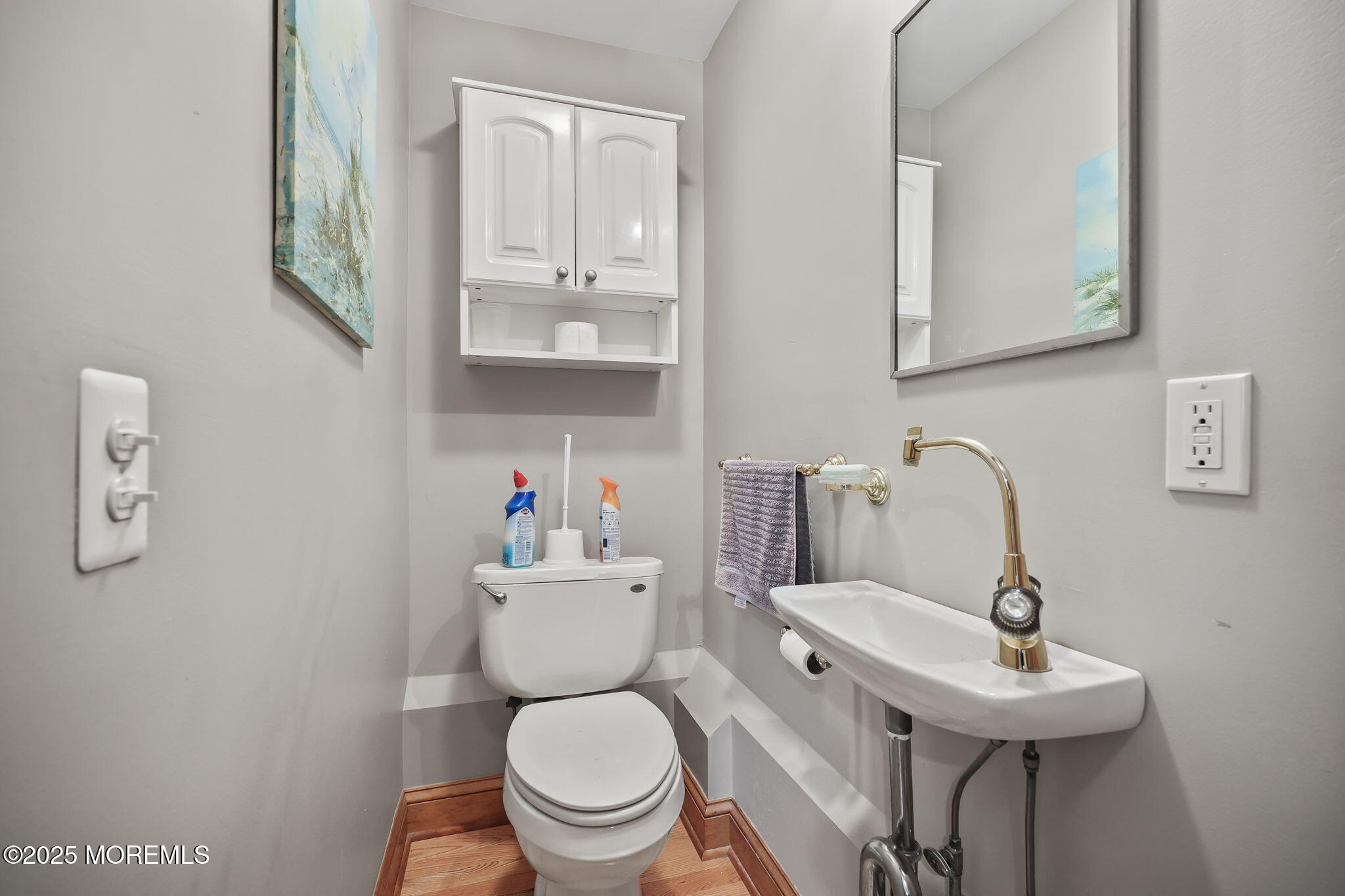 10 West Riverside Drive Brick, NJ 08723 - Photo 19 of 66 a bathroom with a toilet a sink and mirror