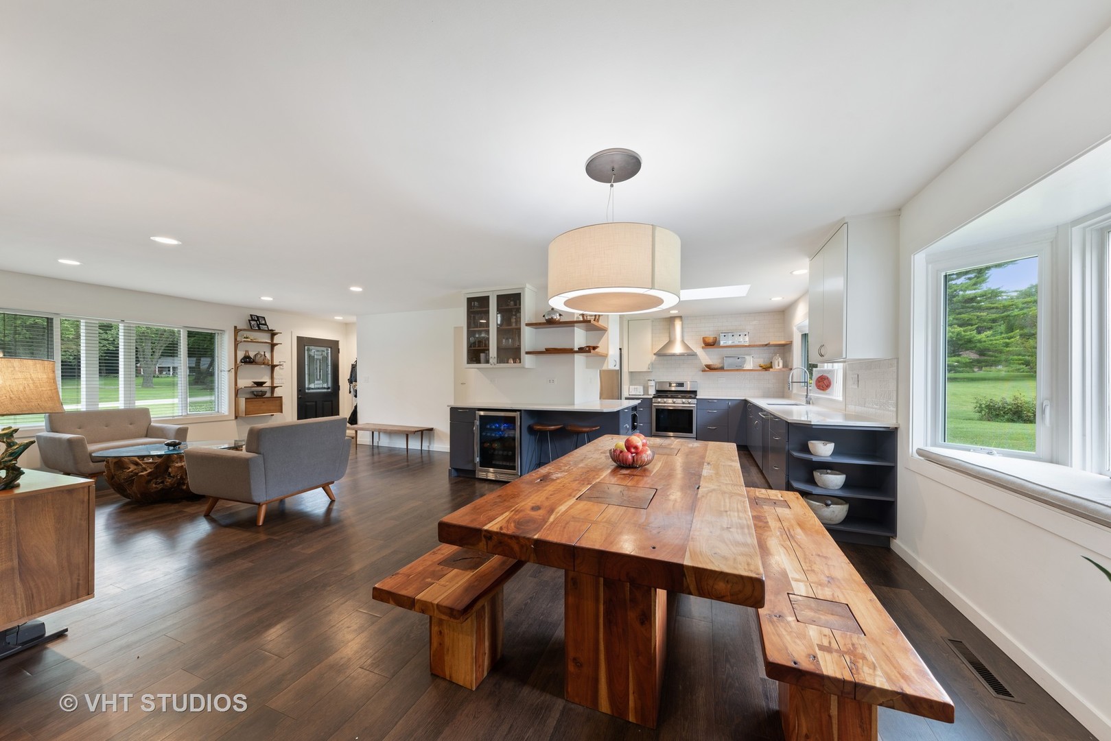 226 Valley Road Trout Valley, IL 60013 - Photo 11 of 32 a view of a dining room with furniture window and wooden floor