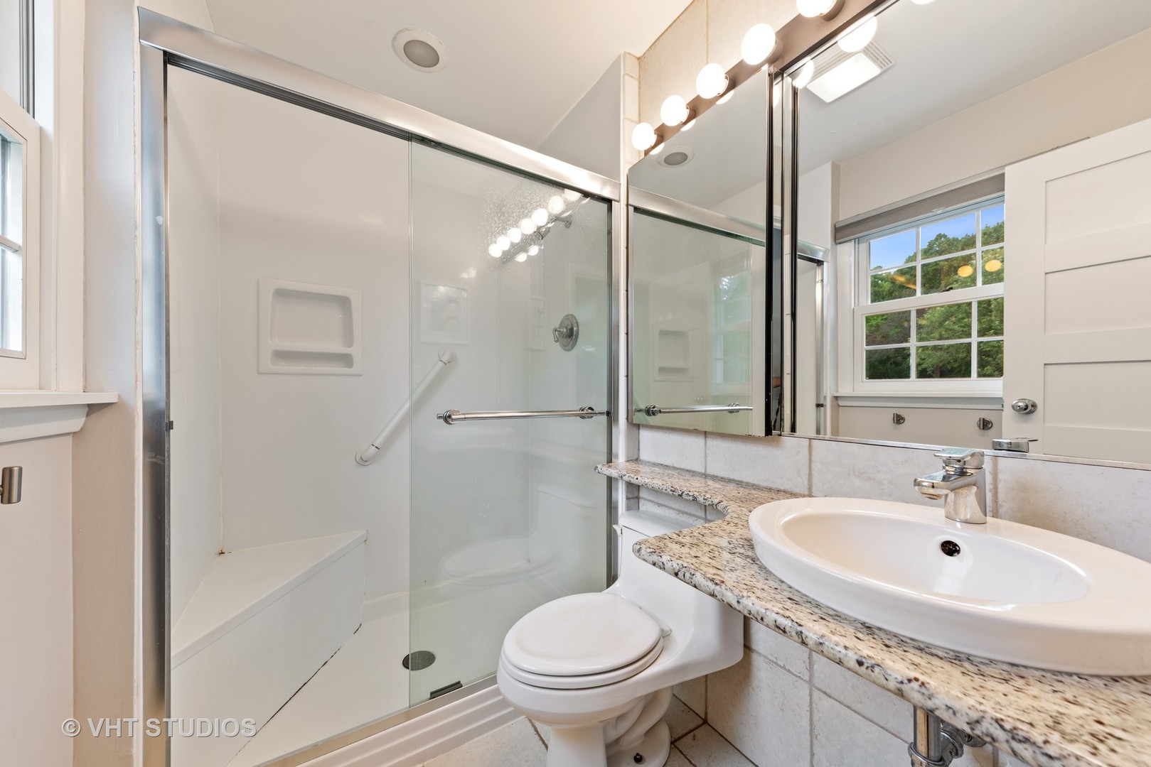 226 Valley Road Trout Valley, IL 60013 - Photo 13 of 32 a bathroom with a sink toilet and shower