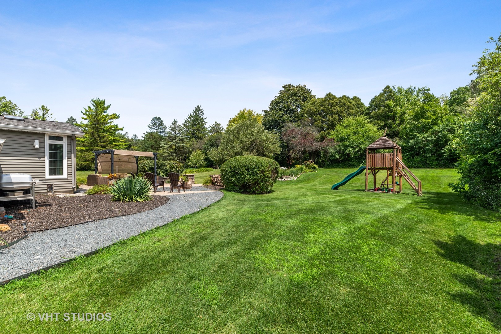 226 Valley Road Trout Valley, IL 60013 - Photo 27 of 32 a garden view with a seating space