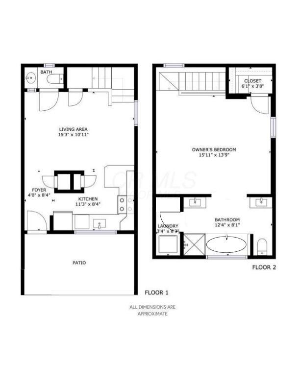 1096 Perry Street, Unit B Columbus, OH 43201 - Photo 33 of 33 1096 perry floor plan.jpg