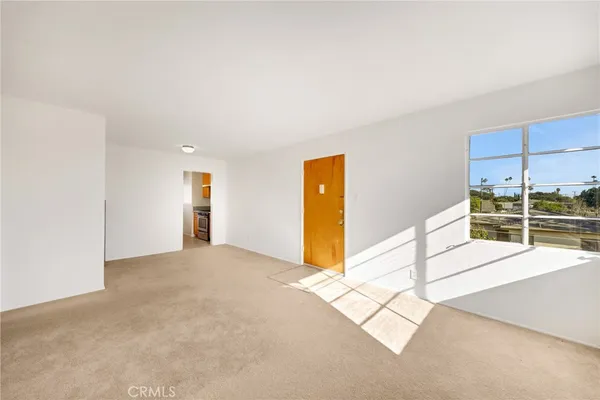a view of a room with a staircase