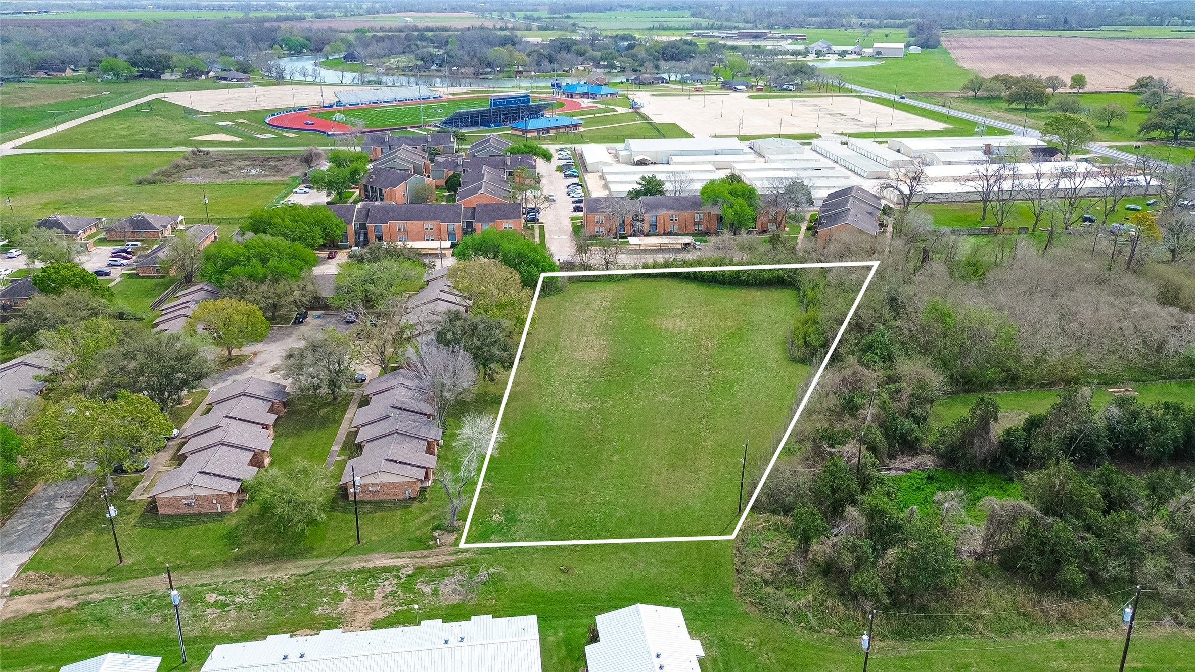 0 Red River Drive Wharton, TX 77488 - Photo 2 of 10 an aerial view of a football ground