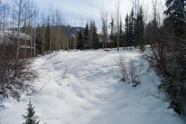 a view of a snow with a yard