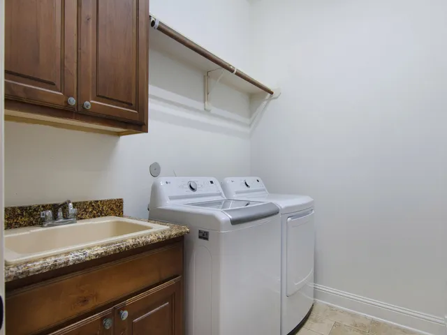 a utility room with a sink