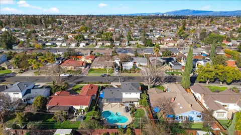 an aerial view of a city