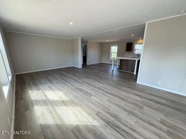 a view of a wooden deck