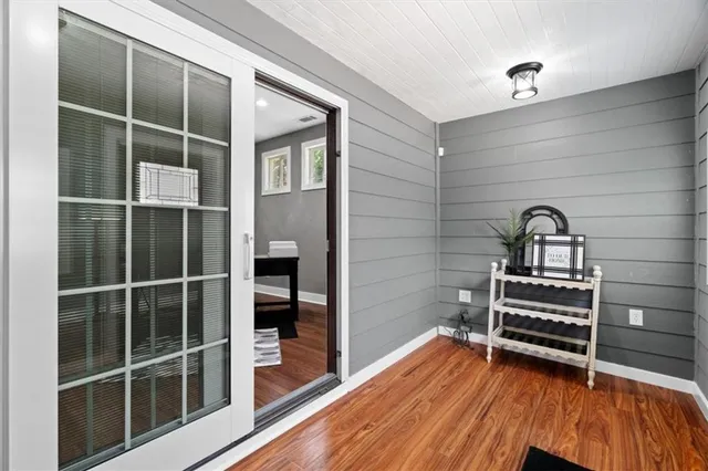 a view of a lake from a balcony