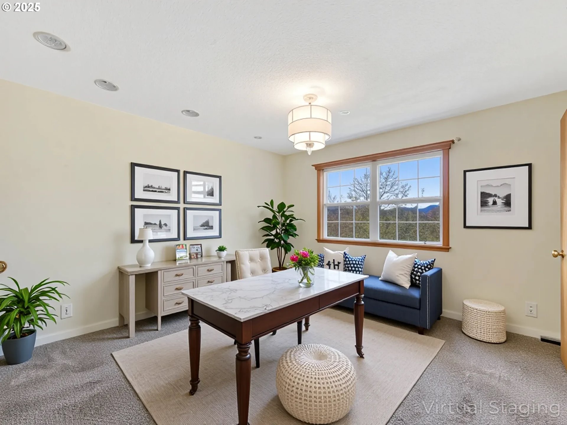37555 Hauger Mountain Lane Seaside, OR 97138 - Photo 17 of 32 a living room with furniture a window and a potted plant