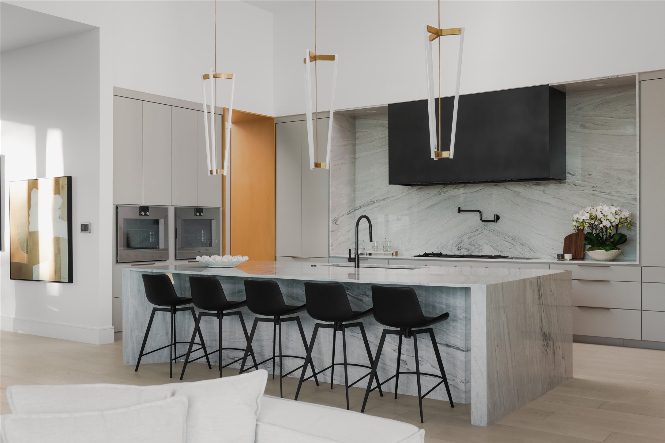 1003 The High Road Austin, TX 78746 - Photo 5 of 40 a kitchen with stainless steel appliances a sink and a refrigerator