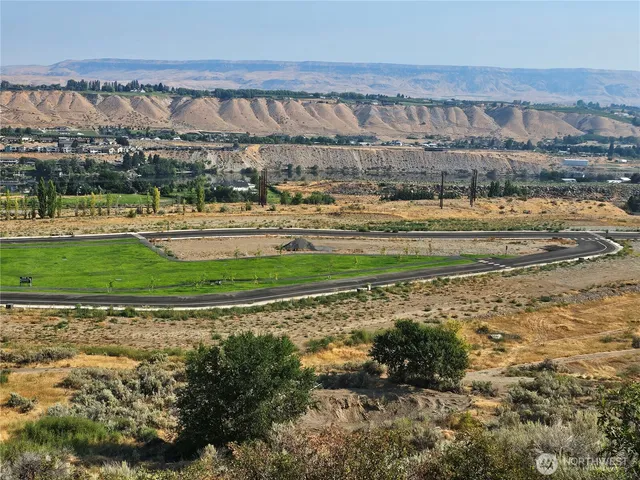 a view of city and mountain