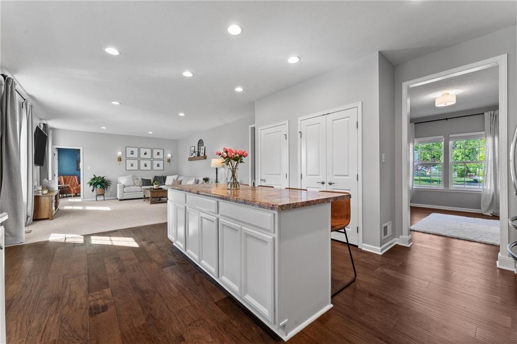 110 Brook Side Drive Clinton, PA 15026 - Photo 18 of 49 a kitchen with counter top space and wooden floor