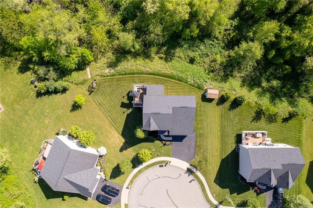 110 Brook Side Drive Clinton, PA 15026 - Photo 47 of 49 an aerial view of a house with swimming pool and outdoor seating