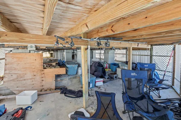 a view of house with outdoor space and sitting area