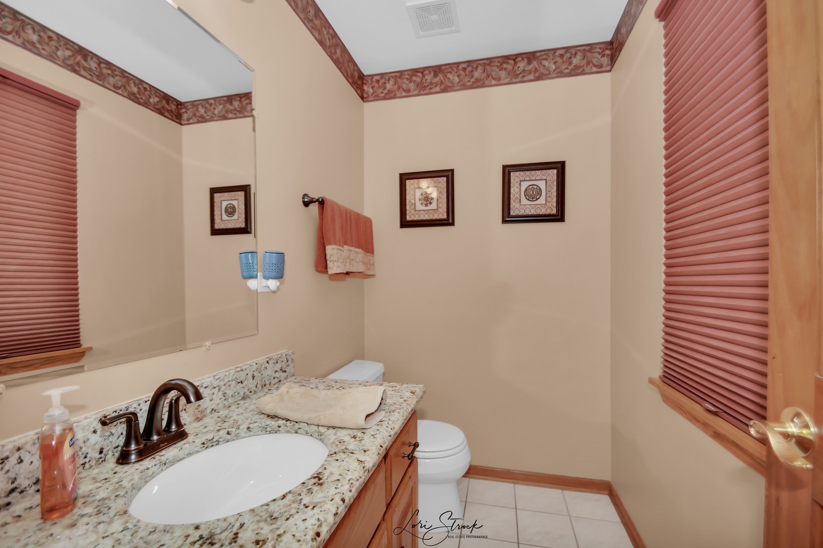 19407 Cherry Street Mokena, IL 60448 - Photo 10 of 33 a bathroom with a granite countertop sink and a mirror