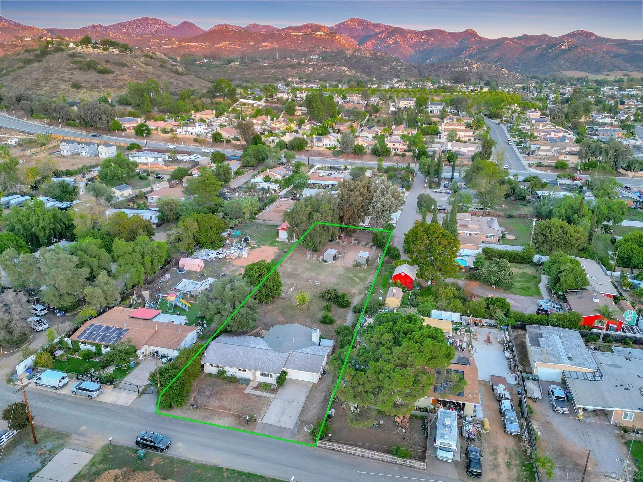 13455 Olive Tree Lane Poway, CA 92064 - Photo 35 of 36 an aerial view of a city with lots of residential buildings