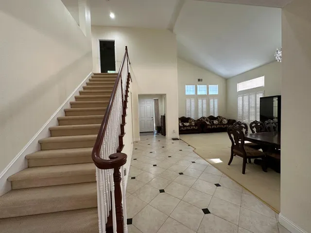 a view of entryway with livingroom and furniture