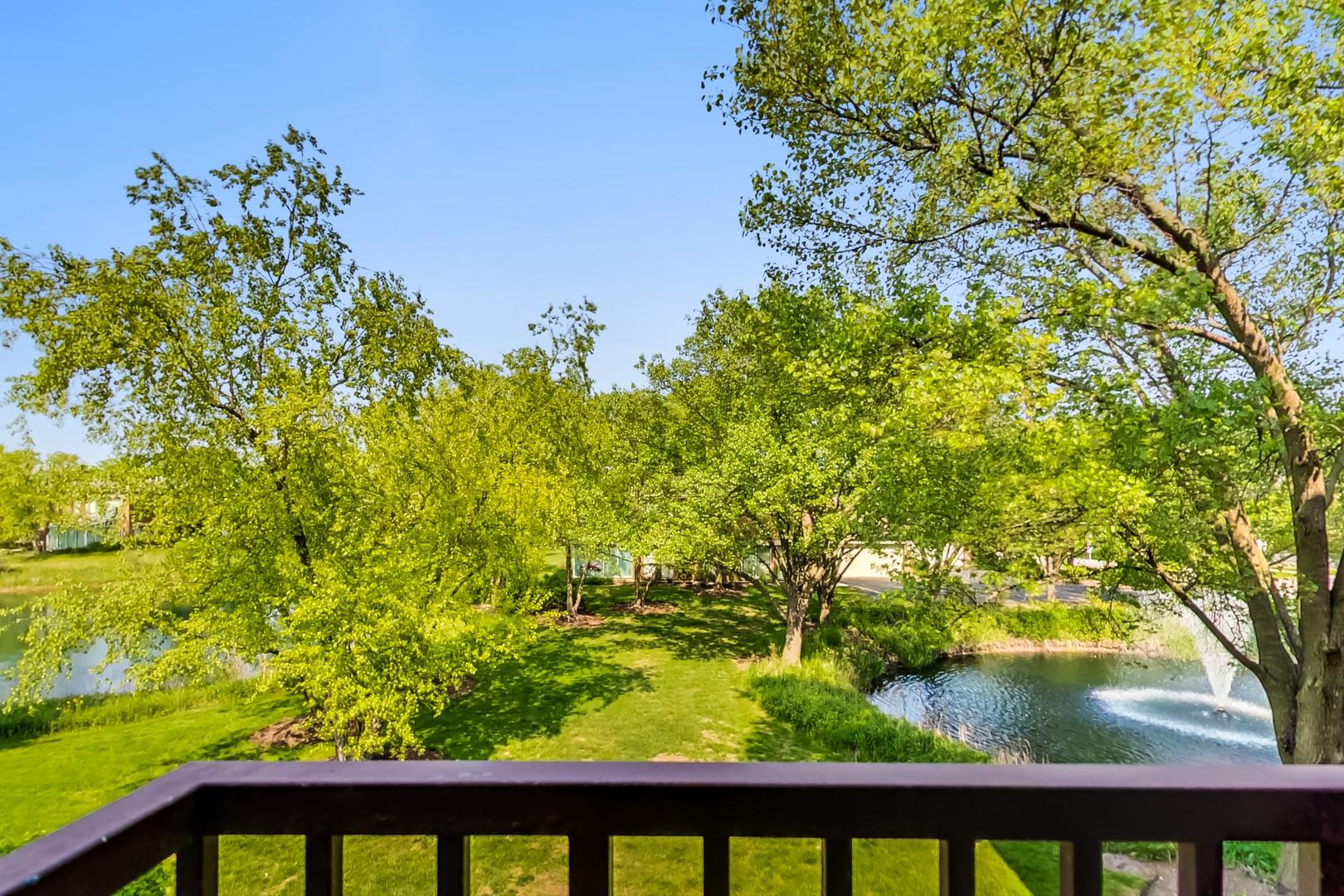 351 Kelburn Road, Unit 213 Deerfield, IL 60015 - Photo 25 of 37 a view of backyard with plants and large trees