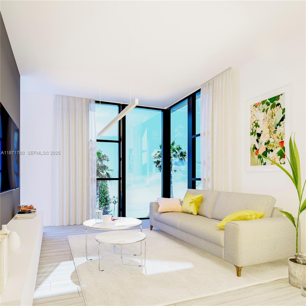 330 76th Street, Unit 5 Miami Beach, FL 33141 - Photo 3 of 8 a living room with furniture and a large window