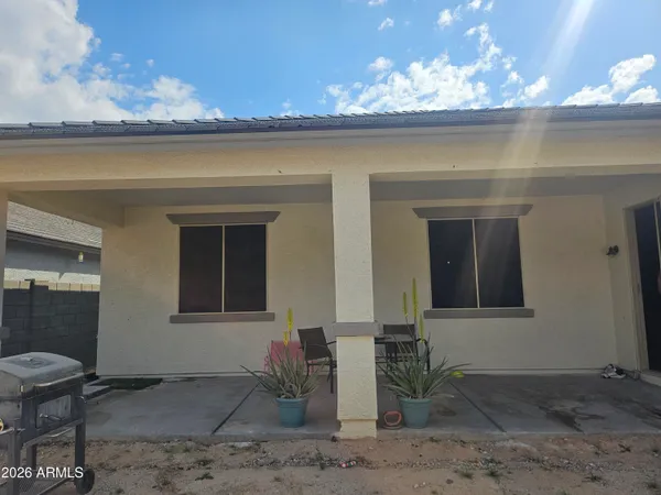 a front view of a house