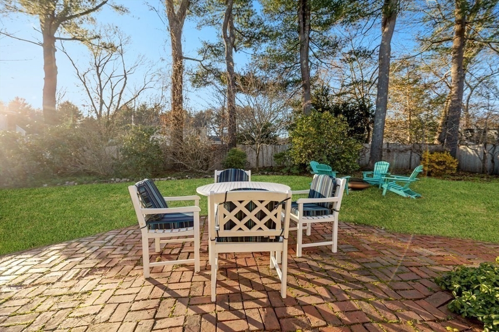 12 Hoover Road Hingham, MA 02043 - Photo 25 of 32 a view of a chairs and table in backyard of the house