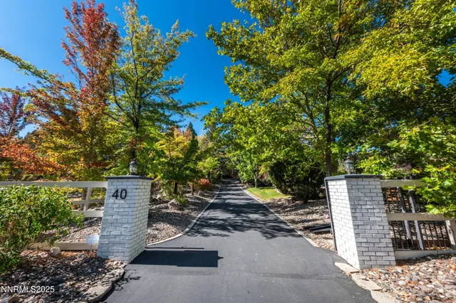 a view of a pathway with a patio
