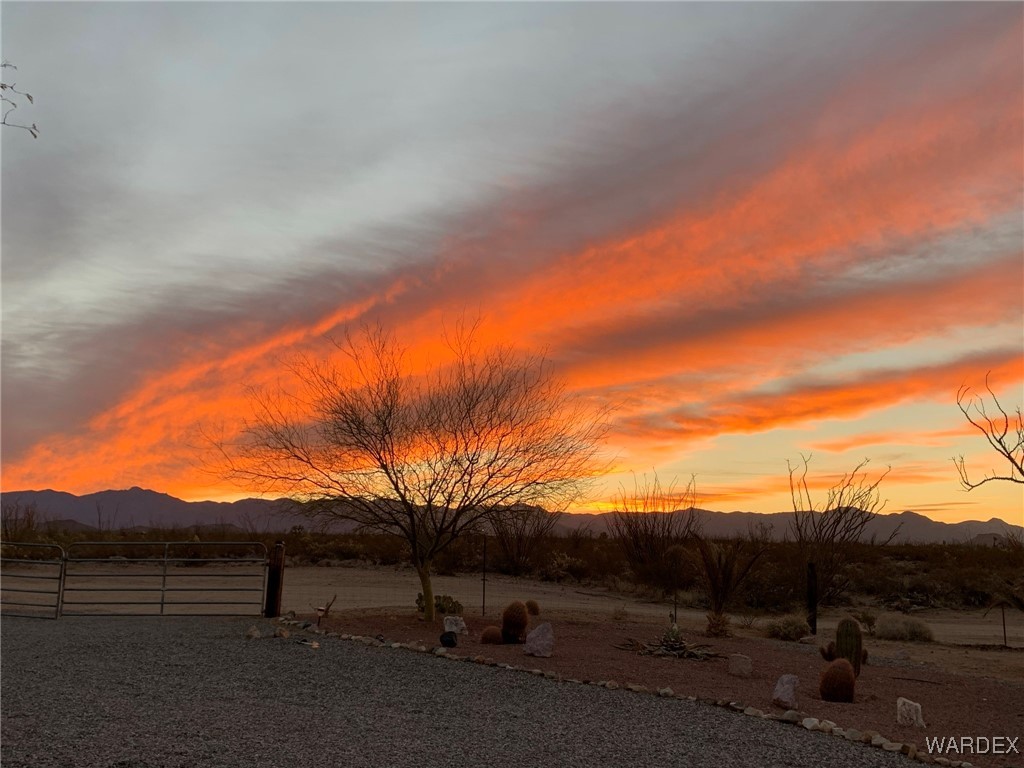 14105 Cactus Road Yucca, AZ 86438 - Photo 36 of 47 a view of outdoor space and mountain view