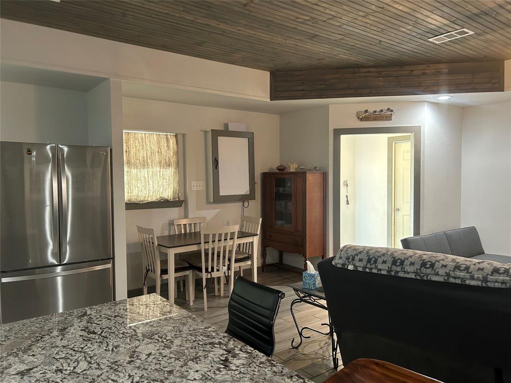 190 Private Road Groesbeck, TX 76642 - Photo 2 of 25 a living room with a couch and a refrigerator