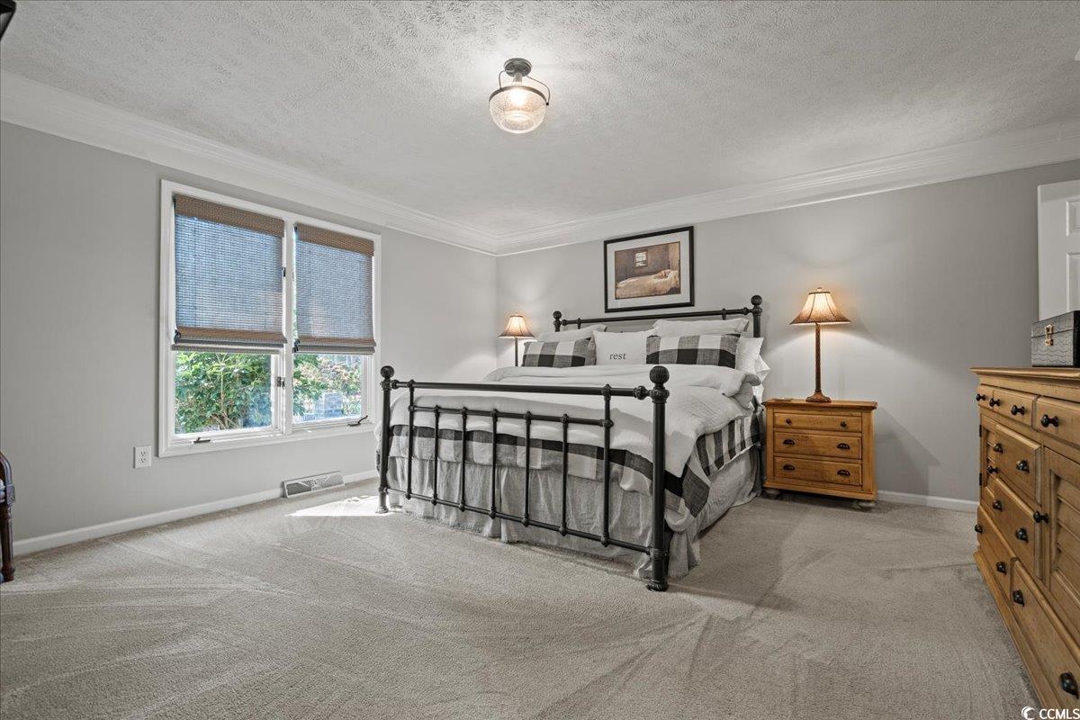 117 John Waites Court Georgetown, SC 29440 - Photo 30 of 40 Carpeted bedroom featuring a textured ceiling and crown molding