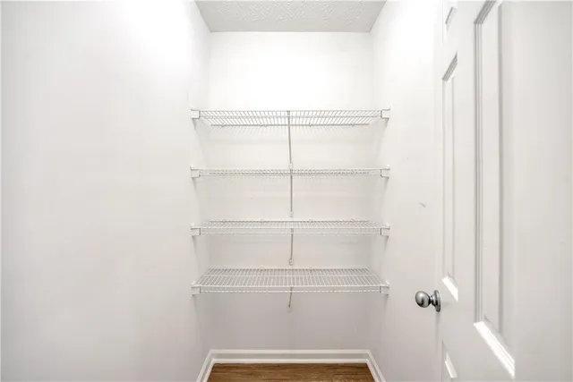 a view of a room with rack on the wall