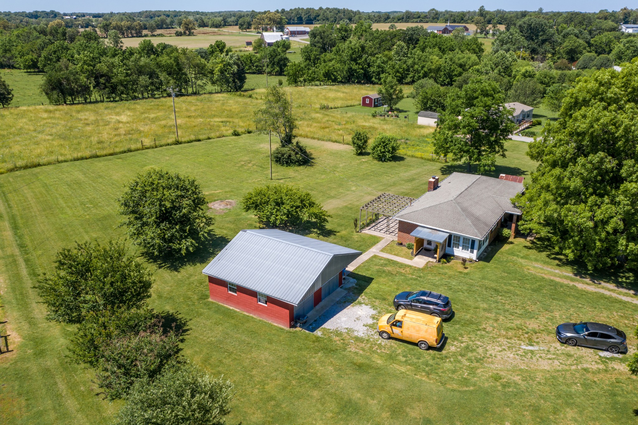 1441 Pleasant View Road Woodbury, TN 37190 - Photo 13 of 32 an aerial view of a house with a garden