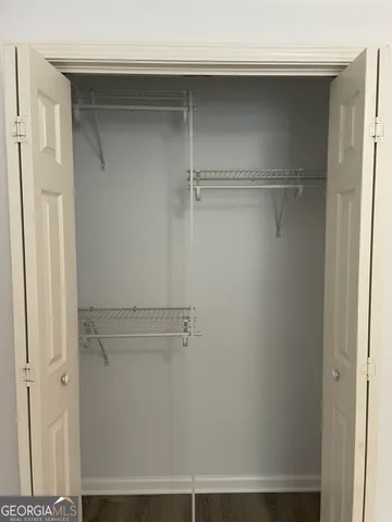a close view of closet