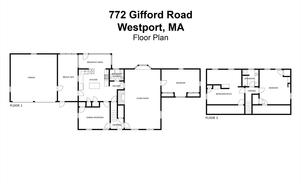 772 Gifford Road Westport, MA 02790 - Photo 37 of 37 a picture of a floor plan
