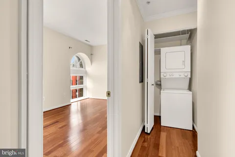 a view of livingroom with wooden floor