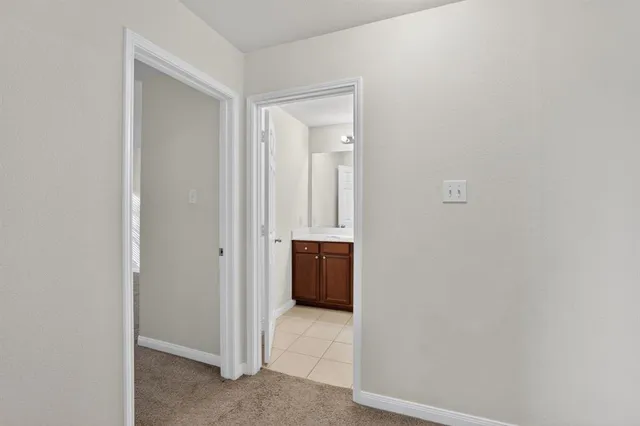 a view of an entryway with a fireplace