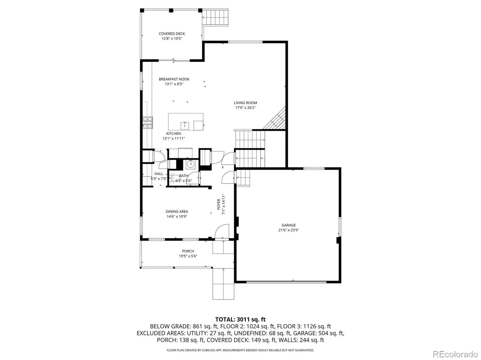 664 Tiger Lily Way Highlands Ranch, CO 80126 - Photo 45 of 47 a picture of a floor plan